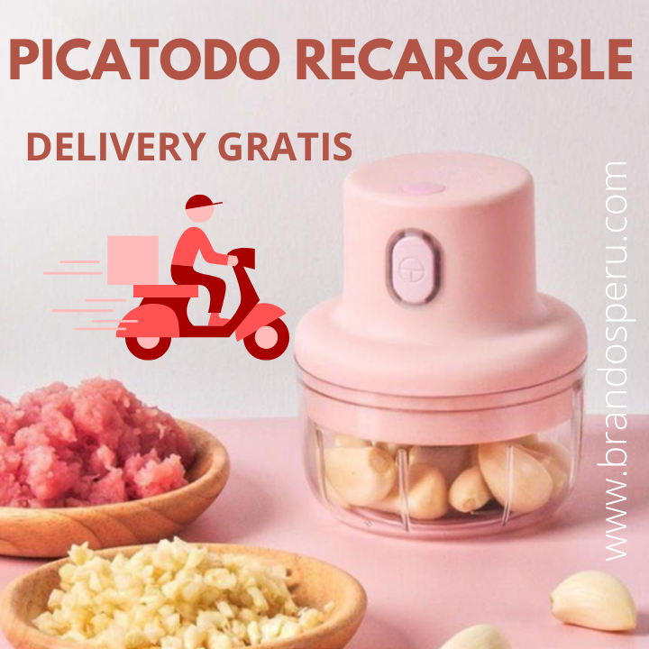 Picatodo Portatil Recargable Cocina Carnes Verduras